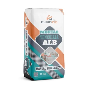 MORTAR TENCUIALĂ ALB MECANIZAT ȘI MANUAL